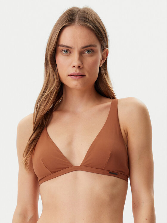 Calvin Klein Swimwear Горнище на бански KW0KW02844 Кафяв за Жени цена