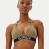 Calvin Klein Swimwear Горнище на бански KW0KW02854 Зелен за Жени цена