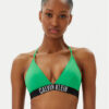 Calvin Klein Swimwear Горнище на бански KW0KW02854 Зелен за Жени цена