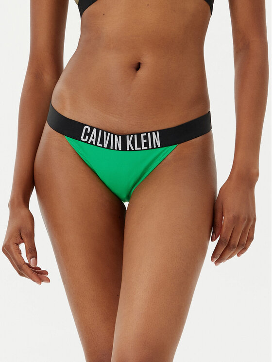 Calvin Klein Swimwear Долнище на бански KW0KW02857 Зелен за Жени цена