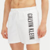 Calvin Klein Swimwear Плувни шорти KM0KM01092 Бял Regular Fit за Мъже цена