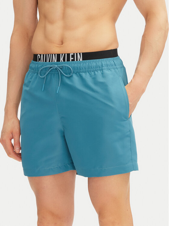 Calvin Klein Swimwear Плувни шорти KM0KM01093 Син Regular Fit за Мъже цена