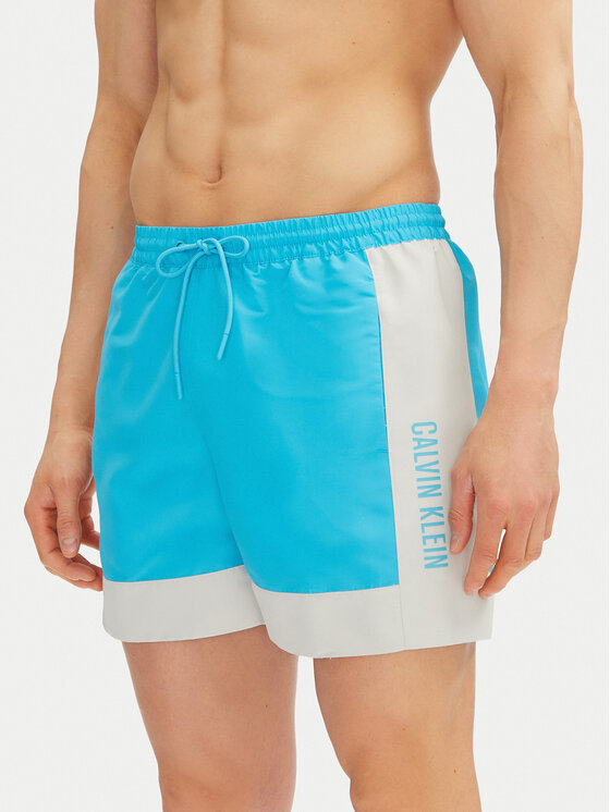 Calvin Klein Swimwear Плувни шорти KM0KM01095 Син Regular Fit за Мъже цена