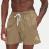Calvin Klein Swimwear Плувни шорти KM0KM01101 Каки Regular Fit за Мъже цена