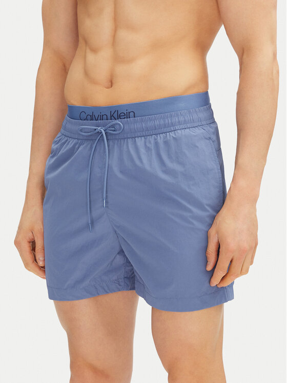 Calvin Klein Swimwear Плувни шорти KM0KM01104 Син Regular Fit за Мъже цена