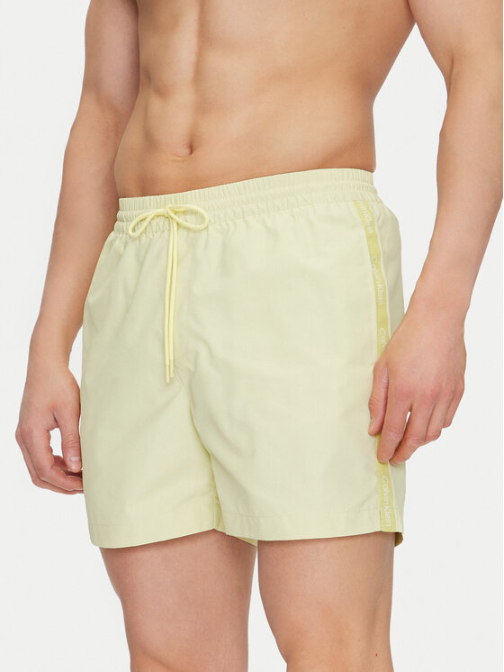 Calvin Klein Swimwear Плувни шорти KM0KM01109 Жълт Regular Fit за Мъже цена