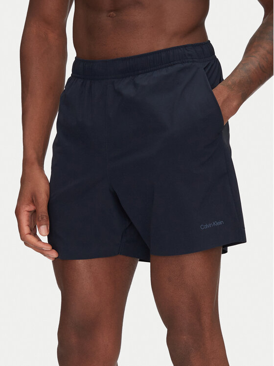Calvin Klein Swimwear Плувни шорти KM0KM01118 Тъмносин Regular Fit за Мъже цена