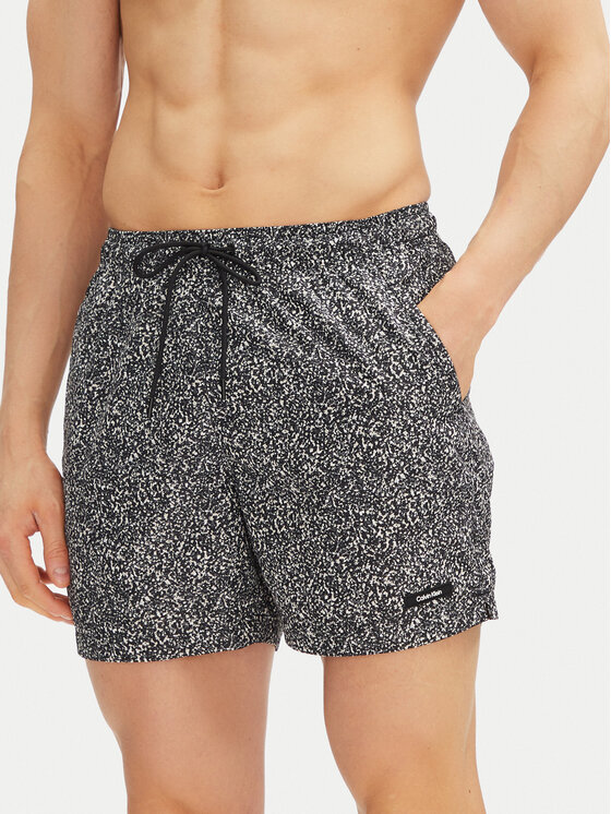 Calvin Klein Swimwear Плувни шорти KM0KM01120 Черен Regular Fit за Мъже цена