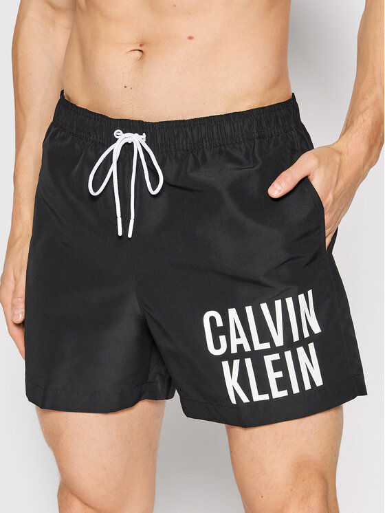 Calvin Klein Swimwear Плувни шорти Medium KM0KM00739 Черен Regular Fit за Мъже цена