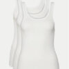 Calvin Klein Underwear Комплект 3 блузи без ръкави LV00QS7493 Бял Regular Fit за Жени цена