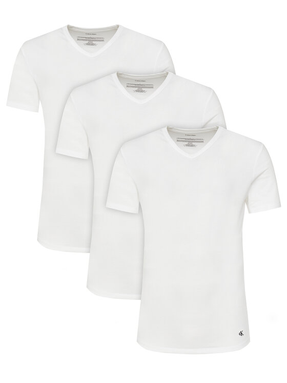 Calvin Klein Underwear Комплект 3 тишърти LV00NB4186 Бял Slim Fit за Мъже цена
