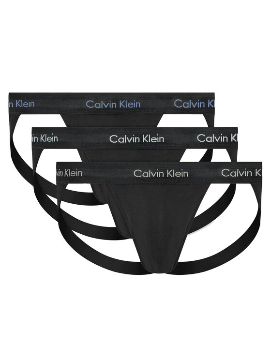 Calvin Klein Underwear Комплект 3 чифта слипове Jock Strap 000NB3363A Черен за Мъже цена