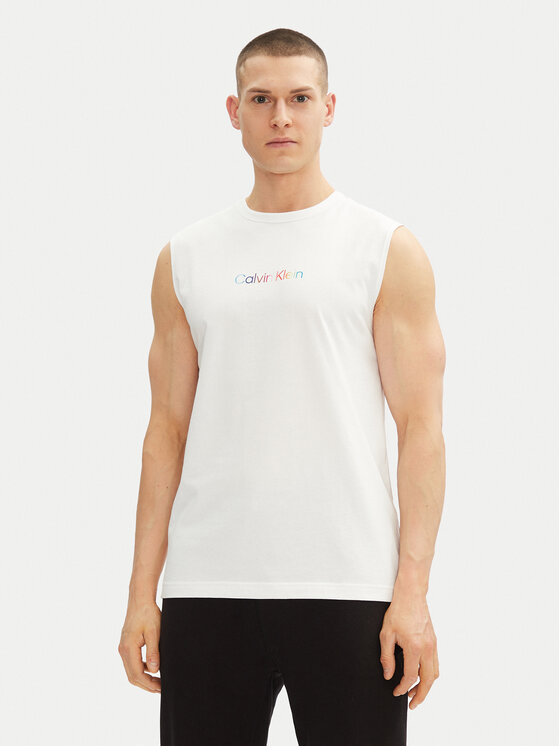 Calvin Klein Underwear Мъжки топ LV00NM2878 Бял Regular Fit за Мъже цена