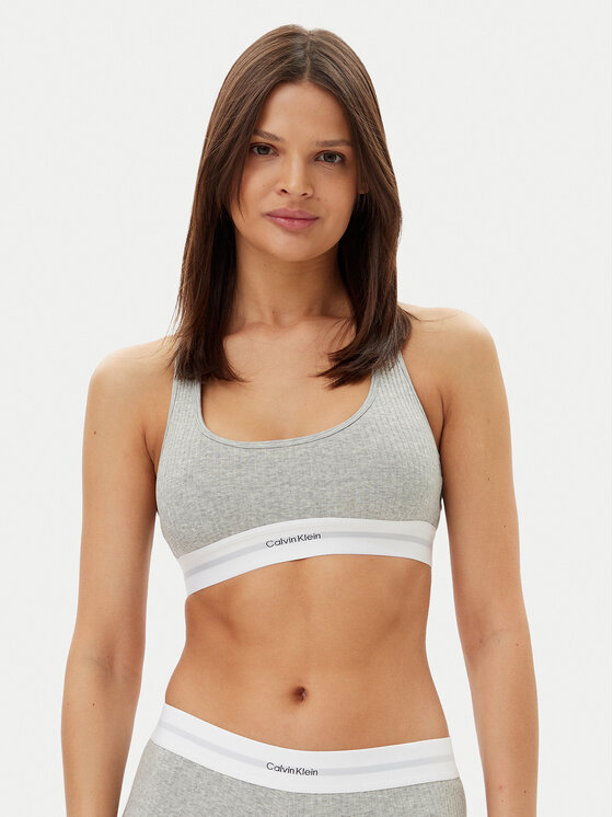 Calvin Klein Underwear Сутиен-топ LV00QF8018 Сив за Жени цена