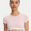 Calvin Klein Underwear Тишърт LV00QF7213 Розов Slim Fit за Жени цена