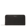 Calvin Klein Голям дамски портфейл Ck Must Aop Large Zip Around LV04F1073G Черен за Жени цена