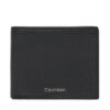 Calvin Klein Голям мъжки портфейл Ck Leather Billfold W Zip Coin LV04D1028G Черен за Мъже цена
