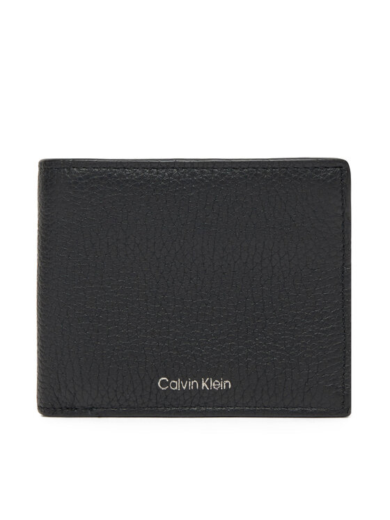 Calvin Klein Голям мъжки портфейл Ck Leather Billfold W Zip Coin LV04D1028G Черен за Мъже цена
