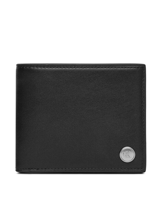 Calvin Klein Голям мъжки портфейл Jeans Hardware Bifold W/Coin LV04G1082G Черен за Мъже цена