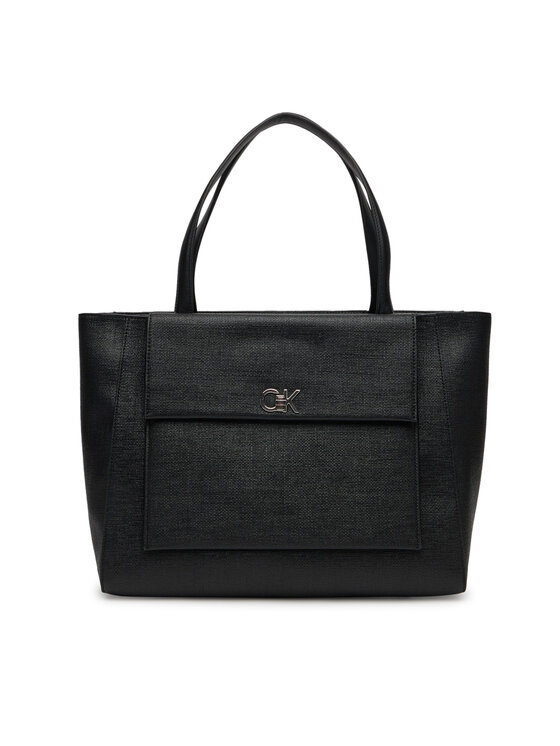 Calvin Klein Дамска чанта Ck Medium Shopper_Tex K60K613178 Черен за Жени цена