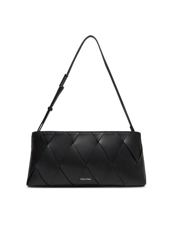 Calvin Klein Дамска чанта Ck Woven Elongated Shoulder Bag K60K612992 Черен за Жени цена