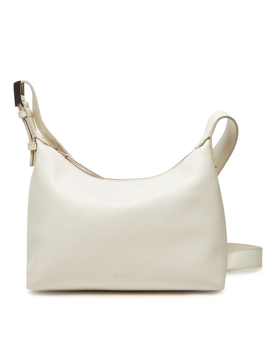 Calvin Klein Дамска чанта Hardware Strap Medium Crossbody K60K613028 Бял цвят на ниска цена