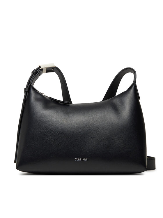 Calvin Klein Дамска чанта Hardware Strap Medium Crossbody K60K613028 Черен за Жени цена