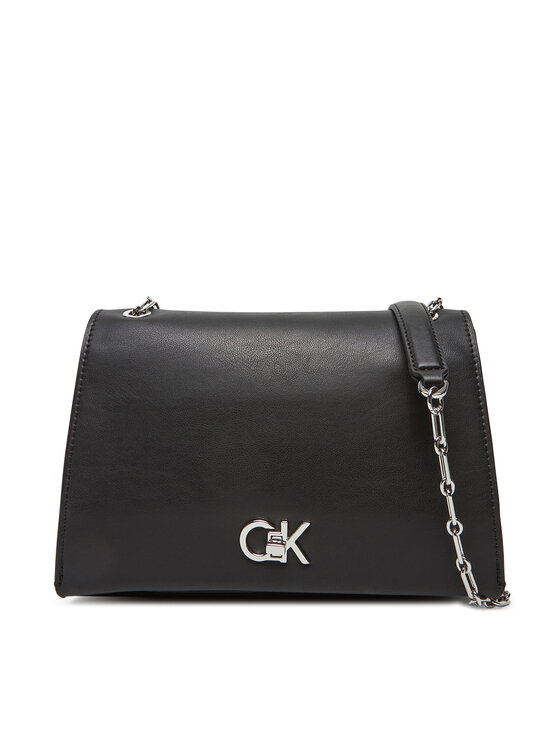 Calvin Klein Дамска чанта Re-Lock Medium Chain LV04F3104G Черен за Жени цена