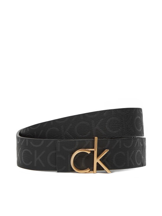 Calvin Klein Дамски колан Ck Buckle Reversible Belt 30Mm Mono LV04F7038G Черен за Жени цена