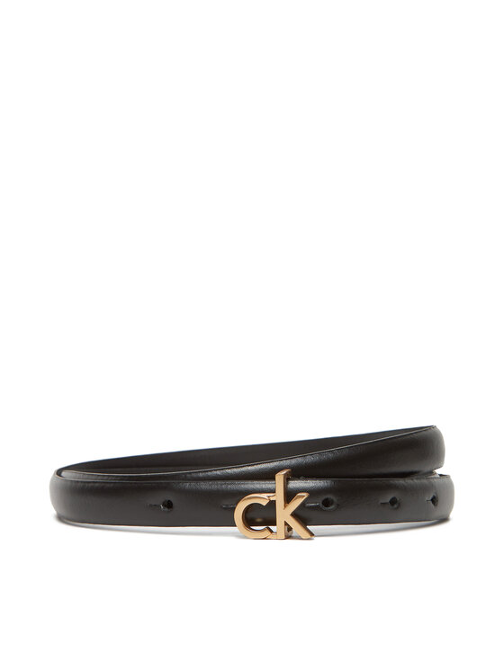 Calvin Klein Дамски колан Ck Buckle Skinny Belt 15Mm LV04F7034G Черен за Жени цена