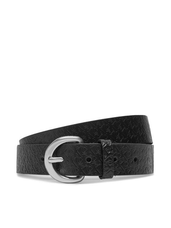 Calvin Klein Дамски колан Classic Buckle Aop 30Mm LV04K7019G Черен за Жени цена