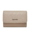 Calvin Klein Дамски портфейл Ck Must Aop Small Trifold W Zip LV04F1038G Бежов за Жени цена