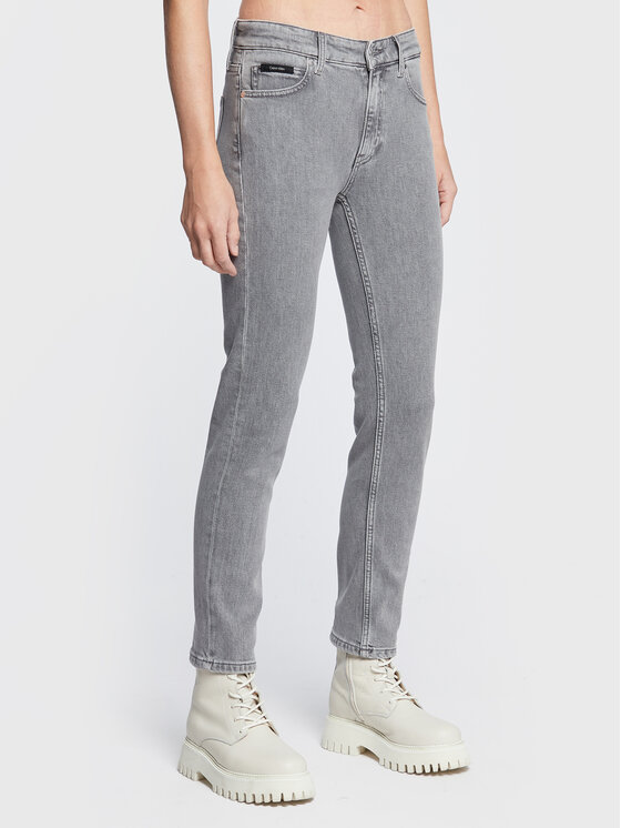 Calvin Klein Дънки K20K204515 Сив Slim Fit за Жени цена