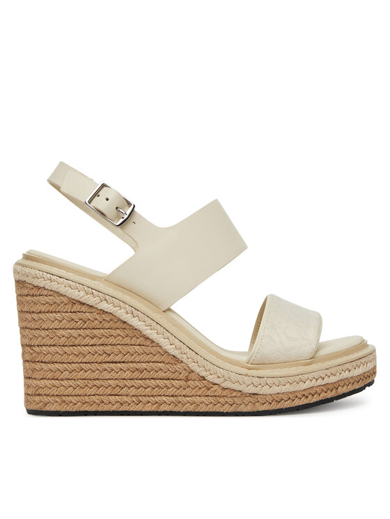 Calvin Klein Еспадрили Wedge Sandal 70 - Jacq HW0HW02386 Бял за Жени цена