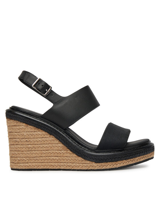 Calvin Klein Еспадрили Wedge Sandal 70 - Jacq HW0HW02386 Черен за Жени цена