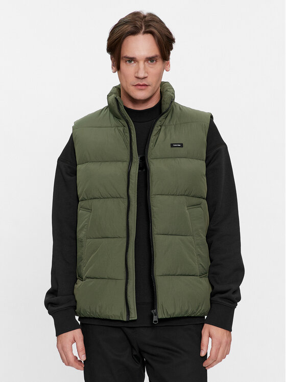 Calvin Klein Жилетка за костюм Crinkle K10K110334 Зелен Regular Fit за Мъже цена