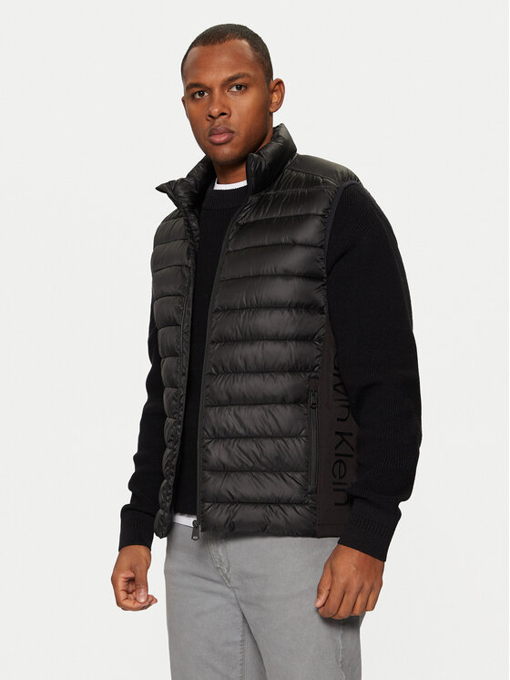 Calvin Klein Жилетка за костюм Side Logo K10K108292 Черен Regular Fit за Мъже цена