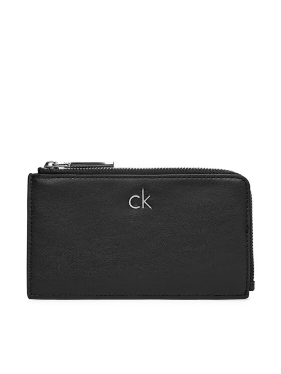 Calvin Klein Калъф за кредитни карти Ck Re-Lock Lg Cc Holder W L Zip LV04F1032G Черен за Жени цена