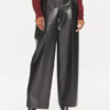 Calvin Klein Кожени панталони K20K207083 Черен Straight Leg за Жени цена