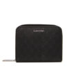 Calvin Klein Малък дамски портфейл Ck Must Aop Md Zip Around W Flap LV04F1037G Черен за Жени цена