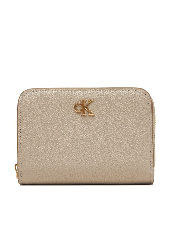 Calvin Klein Малък дамски портфейл Minimal Monogrm Lthr Med Flap Zi LV04F1064G Кафяв за Жени цена