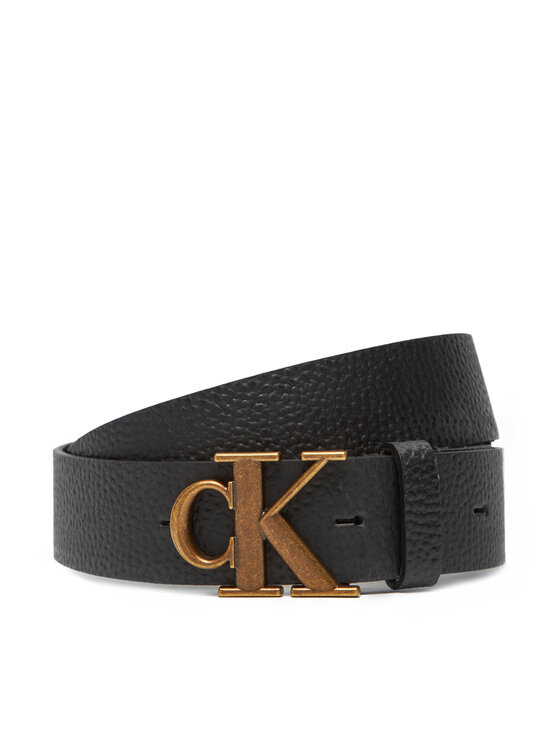 Calvin Klein Мъжки колан Monogram Buckle Fixed Belt 35Mm LV04G7025G Черен за Мъже цена