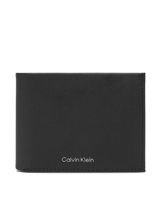 Calvin Klein Мъжки портфейл Ck Must Comp Trifold W Coin & Ca LV04D1045G Черен за Мъже цена