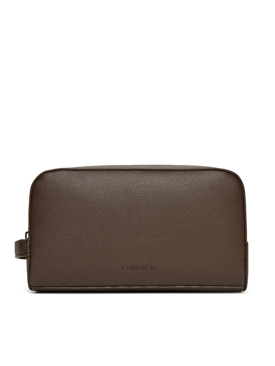 Calvin Klein Несесер Micropebble Washbag/Dopp Kit LV04D1036G Кафяв за Мъже цена