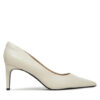 Calvin Klein Обувки на ток Pump 70 Pointy Hw Bar Lth HW0HW02561 Екрю за Жени цена