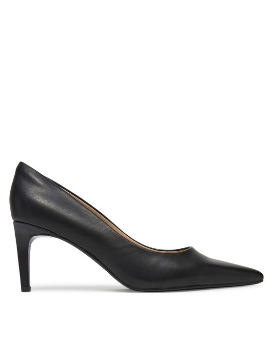 Calvin Klein Обувки на ток Pump 70 Pointy Hw Bar Lth HW0HW02561 Черен за Жени цена