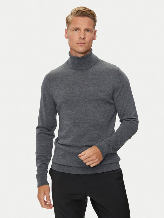 Calvin Klein Поло K10K110420 Сив Slim Fit за Мъже цена