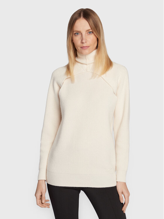 Calvin Klein Поло K20K205092 Екрю Relaxed Fit за Жени цена