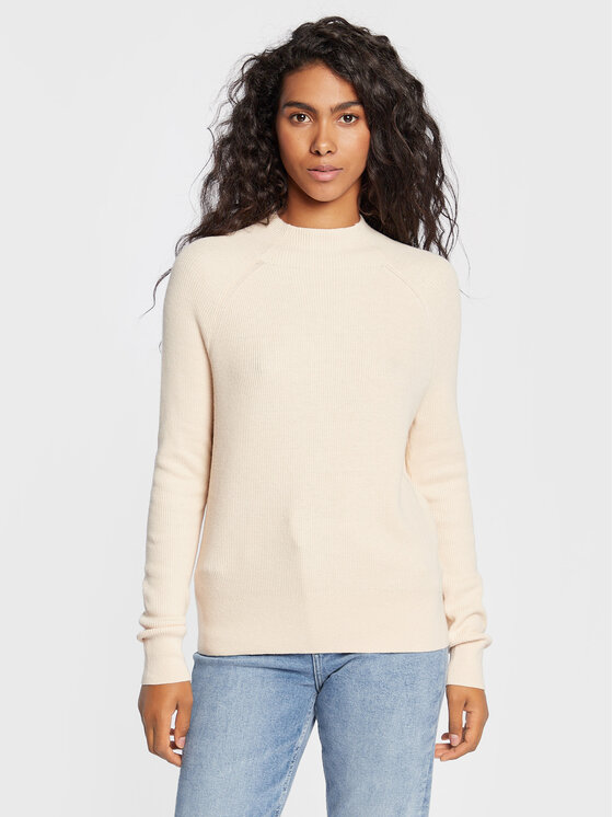 Calvin Klein Пуловер K20K204767 Бежов Regular Fit за Жени цена