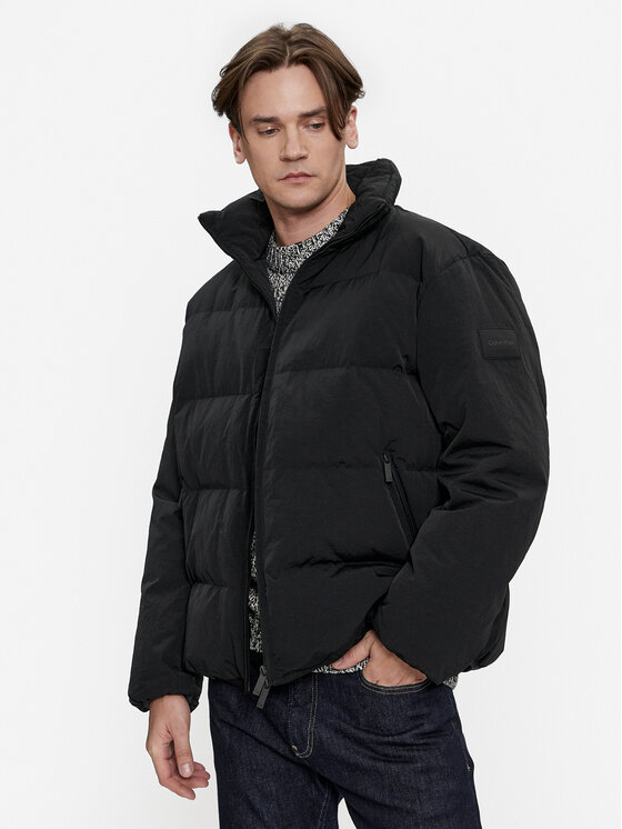 Calvin Klein Пухено яке Crinkle K10K111882 Черен Regular Fit за Мъже цена